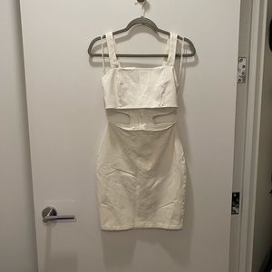 Cut Out White Mini Dress